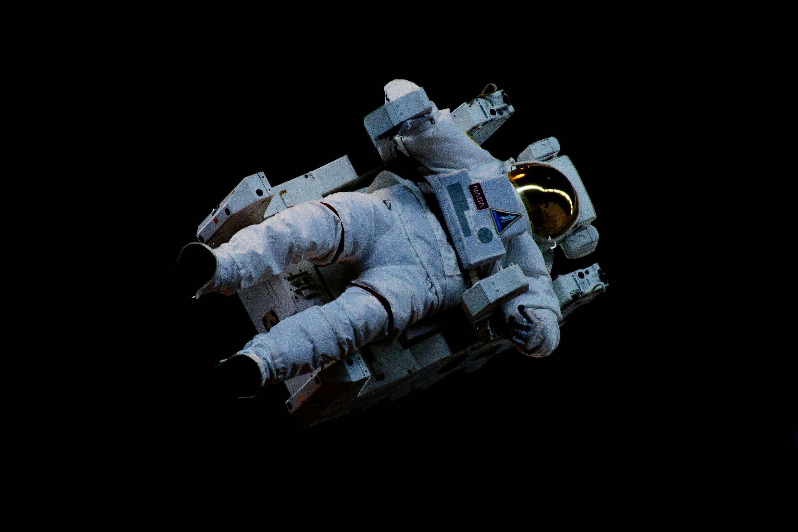 Astronaut floating in space